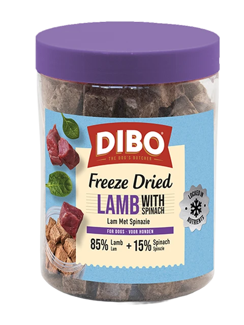 DIBO Gefriergetrocknete Lamm & Spinat 90 gr