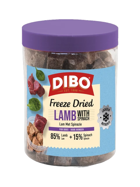 DIBO Gefriergetrocknete Lamm & Spinat 90 gr