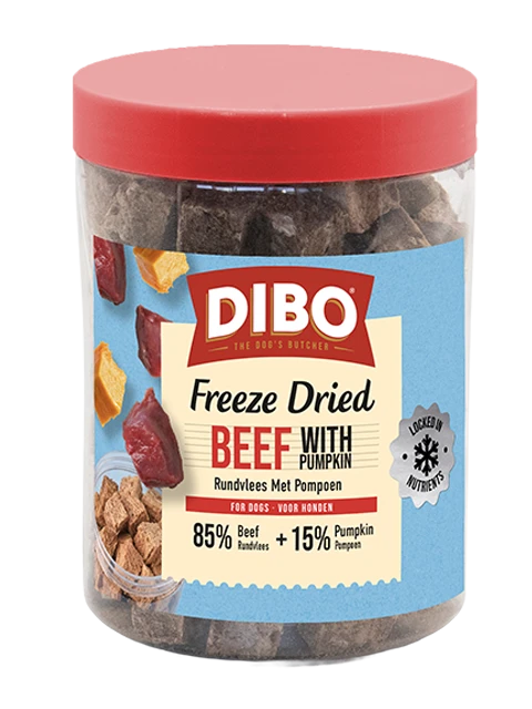 DIBO Gefriergetrocknete Rindfleisch & Kürbis 90 gr
