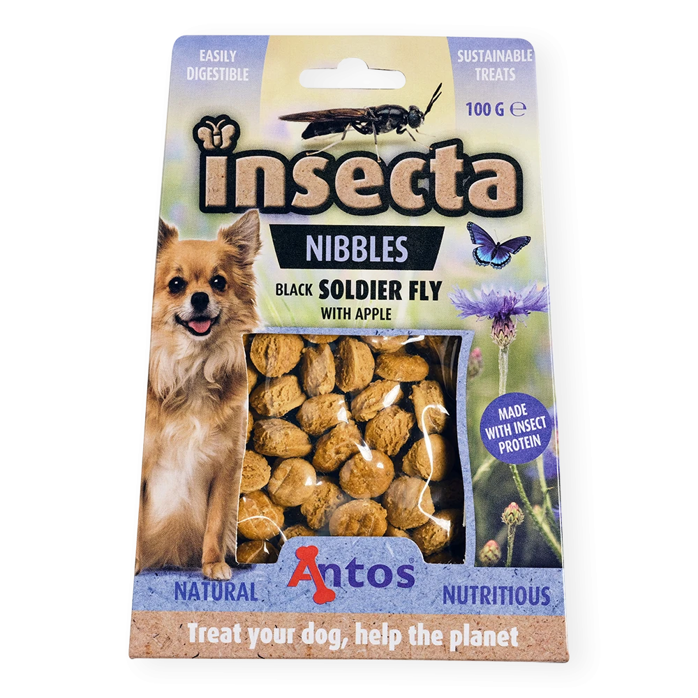 Insecta Nibbles Schwarze Soldatenfliege & Apfel 100 gr