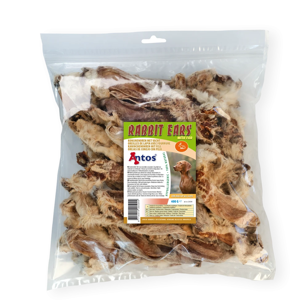 Kaninchenohren mit Fell 400 gr