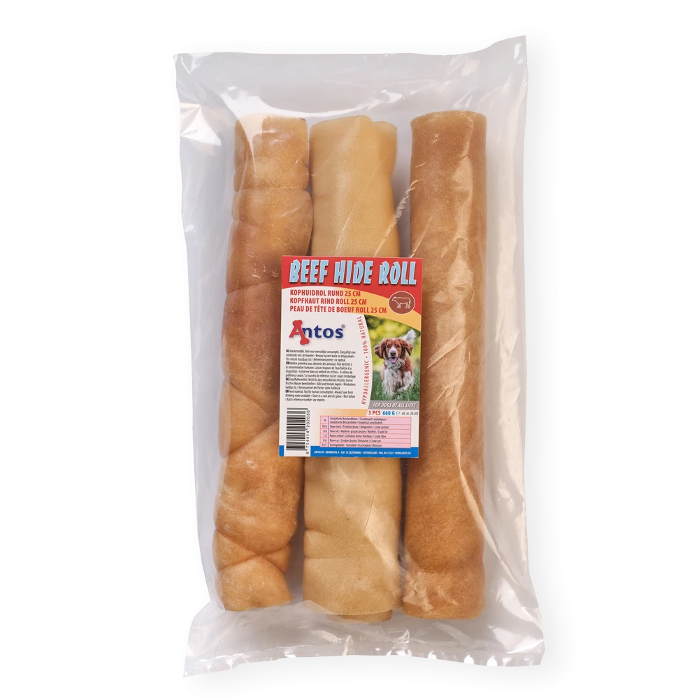 Kopfhaut Rind Roll 25 cm 3 Stück