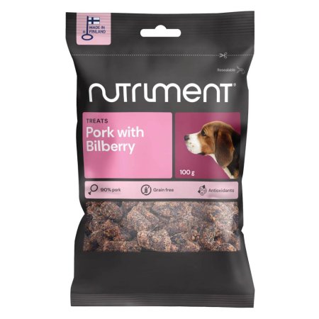 Nutriment Schweinefleisch-Heidelbeer-Leckerli 100 gr